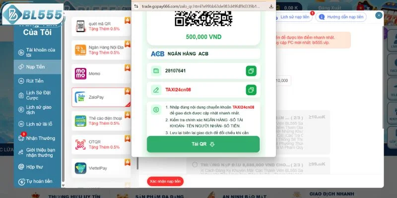 Cách khắc phục lỗi nạp tiền BL555 ra sao?